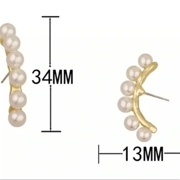 PEARL Earcuff Earrings - Picture 2 of 3